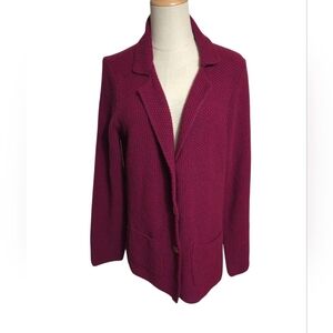 Cocogio Burgubdy Wool Blend Sweater Blazer